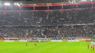 SGE vs Freiburg 4k 8.10.2023 Kurve nach dem Sieg