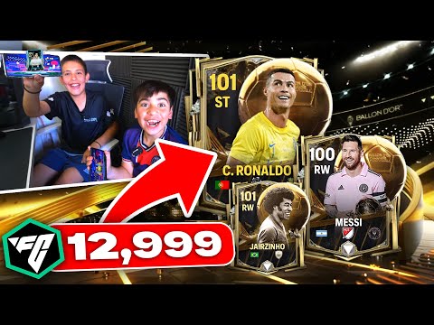 MIS HERMANOS SE PASAN EL FC MOBILE !!! MESSI Y CRISTIANO EN SOBRES !!!