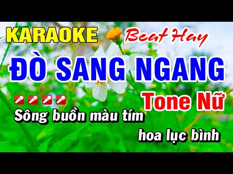 Karaoke Đò Sang Ngang (Beat Hay) Tone Nữ Nhạc Sống | Hoài Phong Organ