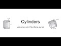 Calculating Volume and Surface Area of Cylinders