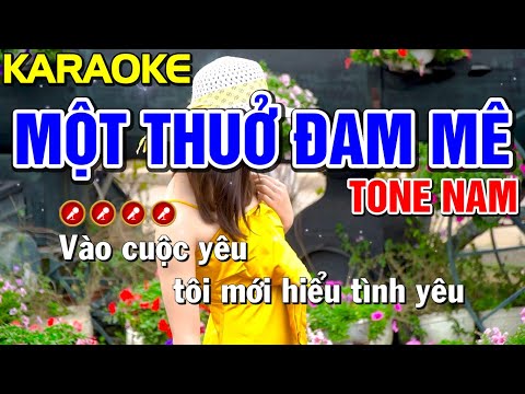 ✔ MỘT THUỞ ĐAM MÊ Karaoke Nhạc Sống Tone Nam ( BEAT 2023 ) ► Bến Tình Karaoke