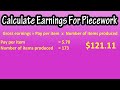 Piecework Earnings and Wage Calculations