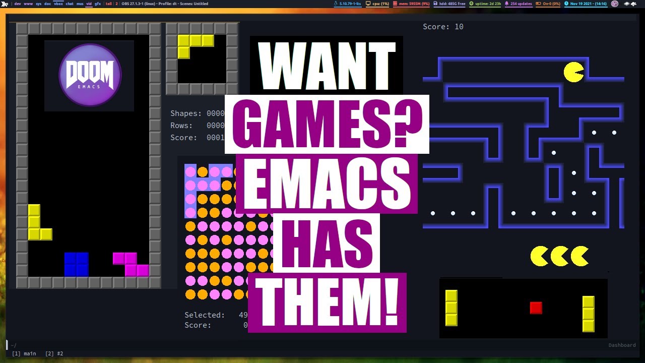 Emacs Is A Gaming Platform for Windows, Mac and Linux DistroTube