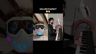 Who did it better? #ledmask #parrot #parrottalking