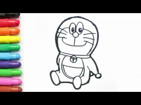 Menggambar dan Mewarnai doraemon untuk anak TK, Paud dan SD