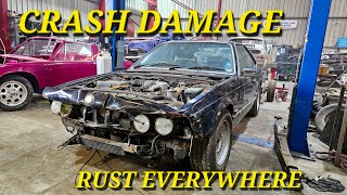 Restoring A Crash Damaged Wrecked Classic BMW E24 635 CSI
