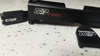 SMITH & WESSON SHIELD .40 M&P COLOR ENGRAVING FILL CUSTOM LETTERING PAINT SLIDE