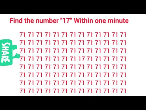 Find the number "17"