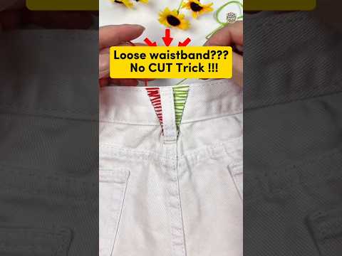 Sewing Hack for Beginners | How to Fix a Loose Waistband Without Cutting #shorts #sewing #diytips