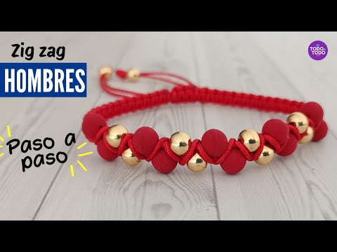 Cómo hacer pulseras para HOMBRE paso a paso. ZIGZAG. 👉Men's thread bracelet.