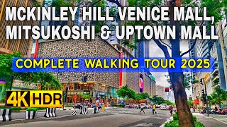 [4K HDR] McKinley Hill, Mitsukoshi & Uptown Bonifacio Walking Tour BGC Taguig City, Metro Manila 🇵🇭