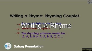Writing A Rhyme