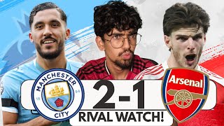 MAN CITY 2-1 ARSENAL RIVAL WATCH MATCH REACTION | ARSENAL BOTTLE THEIR 4TH TITLE IN A ROW! 😂😂 