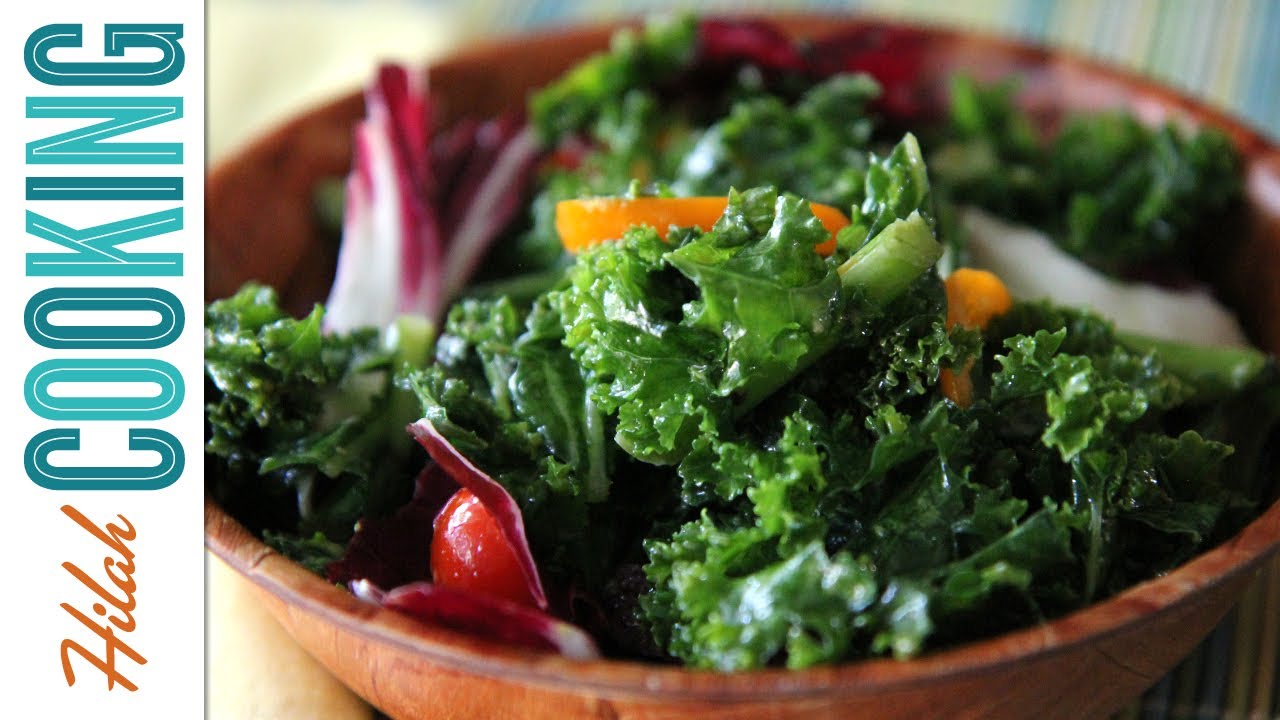 How To Make Kale Salad - Hilah Cooking