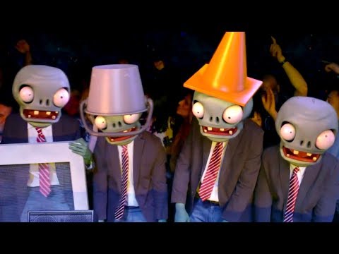 Plants and Zombies in Real Life from Plantas vs Zombies 2 Game