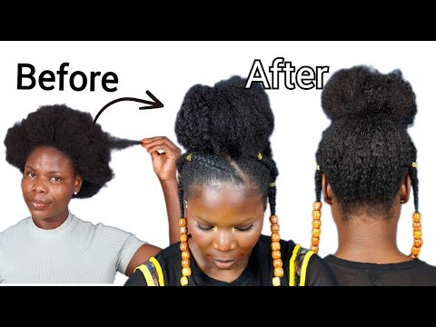 DIY: Easy  Updo Messy Bun Hairstyle Quick Weave With Braids