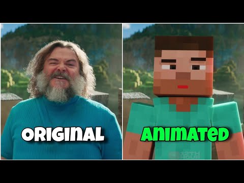 Minecraft Movie Trailer VS Animated Version