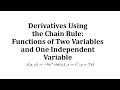 Calculating Derivatives Using the Chain Rule