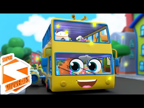 Super Supremes Rodas no ônibus e mais Músicas de Veículos para Crianças