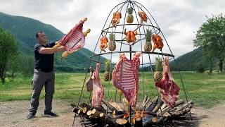This Churrasco GRILL Makes Meat EXTREMELY Juicy and Smoky!🔥