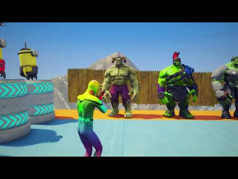 GTA 5 Epic Ragdolls RED SPIDERMAN VS RED MINION VS GREEN MINIONEuphoria Physics & Funny Fails 4