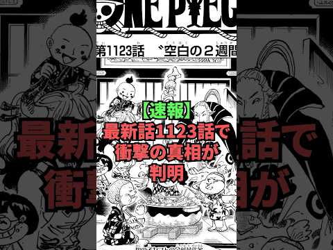 【速報】最新1123話で衝撃の真相が判明