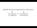 Trigonometric Expressions and Identities