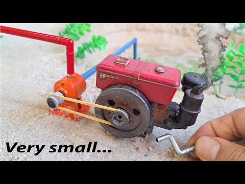 How to make mini diesel engine water pump at home