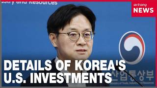 YouTube video thumbnail: Korea Clarifies US$ 200 bil. U.S. Investment Package, Puts National Interests First