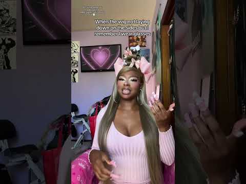 When the wig not laying down on the sides but I remember I wear glasses #hairtips #hairhacks #hacks