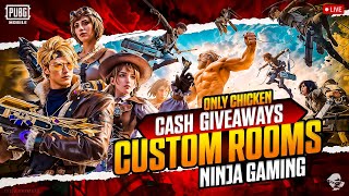LIVE CUSTOM ROOM NG NINJA GAMING |  60 UC 200 CASH GIVE A WAY | ROAD TO 4k #pubg #pubgmobile
