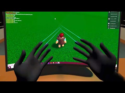 I Used VR HANDS To Build On Roblox..