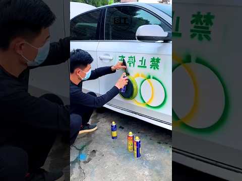Amazing car painting work❤️~mini wood toy~woodworking art skill/wood/hand carfts/#shorts#ytshorts‌
