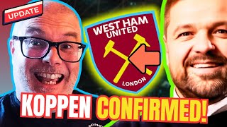 West Ham Announce HUGE Backroom Signing! Nils Koppen Arrives & Transfer Plans Begin