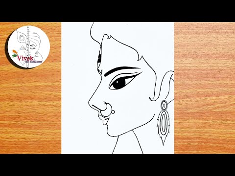 Easy and Beautiful Drawing of Durga Maa | Easy Drawing | Goddess Durga Art