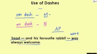 Use of Dashes