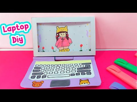 Cómo Hacer una Laptop Kawaii en Cartulina / Paper Computer