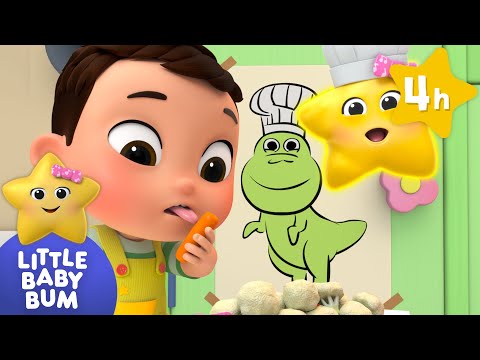 Dinosaur Cafe - Munch it Crunch it!⭐ Four Hours of Nursery Rhymes by LittleBabyBum