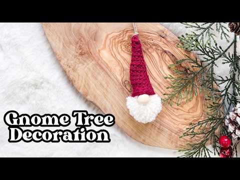 Crochet Gnome Tree Decoration Tutorial - 15 minute make!