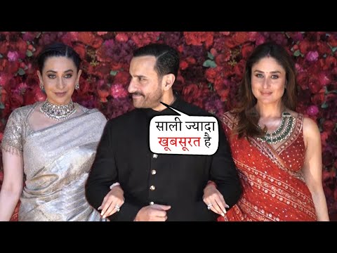 Karishma Kapoor Kareena with Saif Ali Khan Arriving for Aadar Jain Wedding Celebration