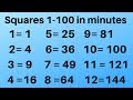 Understanding Squares from 1 to 100