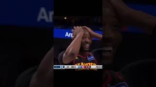 Kuminga makes a 3/4 shot… on accident? #hawks #atlanta #nba