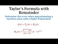 Understanding Taylor's Formula with Remainder
