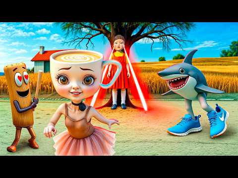 Italian BRAINROT VS SQUID GAME Puppe und Ballerina Cappuccina von WooHoo Meow!