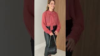 Vídeo adicional 5 do item Saia Estela Midi - Preta - Sustentabilidade e Elegância em Cada Detalhe