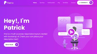 Simple Animated Portfolio Website in HTML CSS & JS (Free Source Code)
