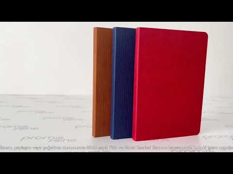 11,5 x 16,5 cm Termo PU Yumuşak Kapaklı Tarihsiz Defter 196 Sayfa 80 gr Ivory Krem Çizgili Lastikli Kalem Tutuculu Promozone