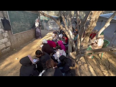 GLOBALink | Gazan children forced to study in tents amid conflict