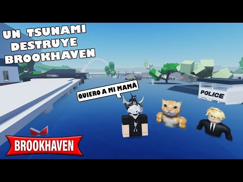 🌊QUE PASARÍA SI UN TSUNAMI DESTRUYE LA CIUDAD DE BROOKHAVEN? ( ROBLOX )