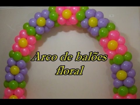 Arco de balões floral -Floral arc balloons